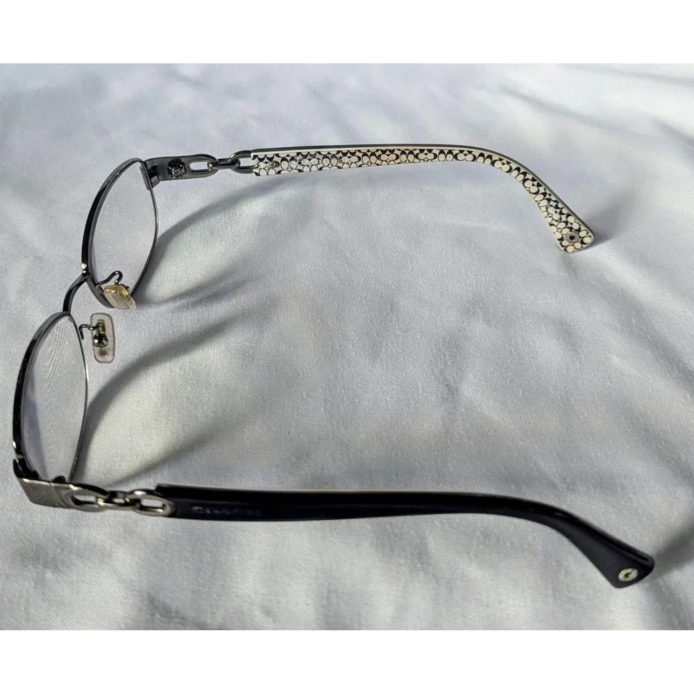 Coach Eyeglasses HC5054 Faina 59-17-135 Slv/Blk/Wht Metal‎ Frames Authentic